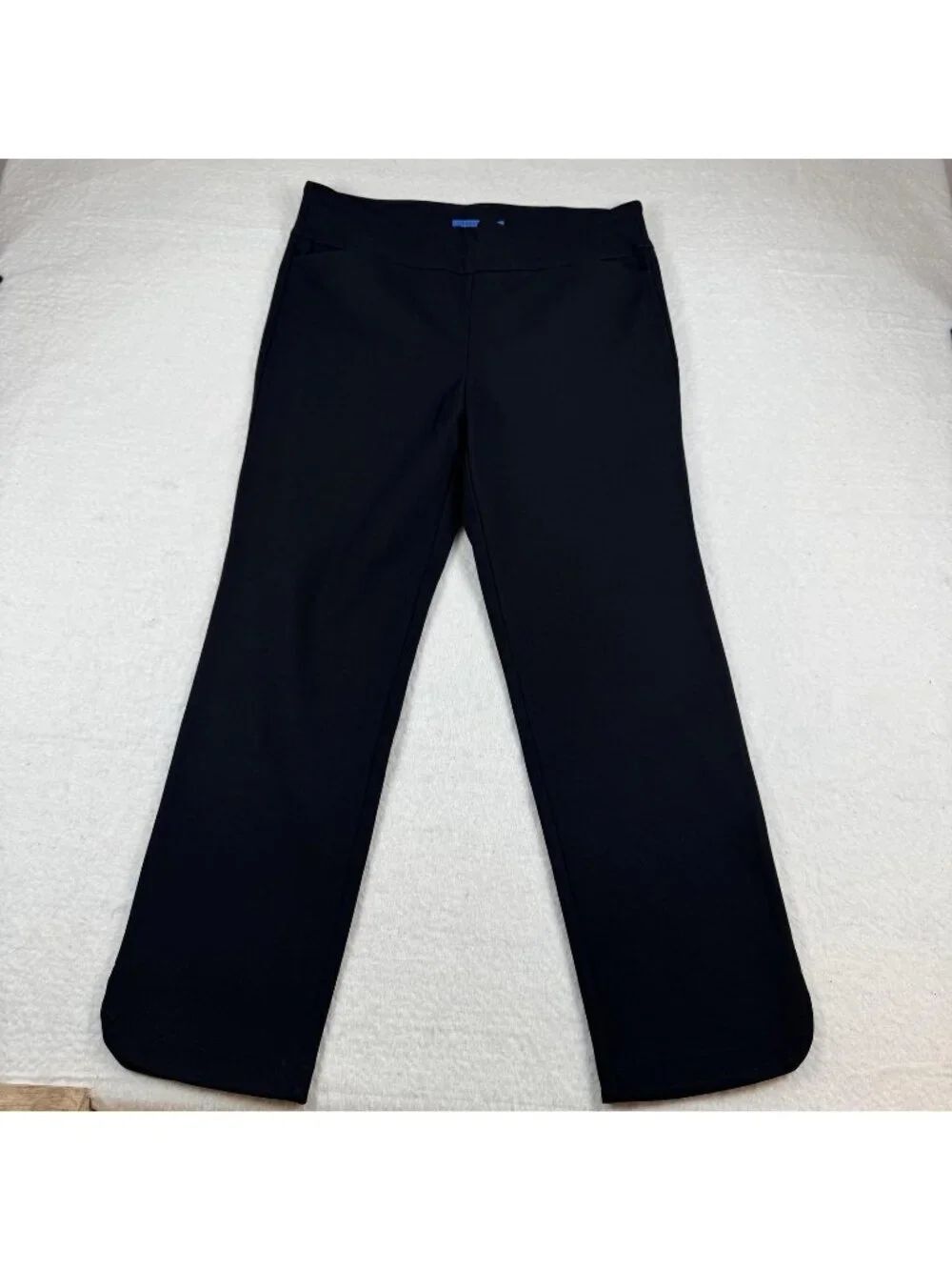J.McLaughlin Pants Womens Size 12 Black Stretch Pull On Straight Leg Dress Work